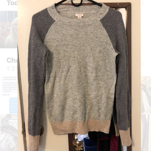 Grey and tan J. Crew sweater - Picture 4 of 4